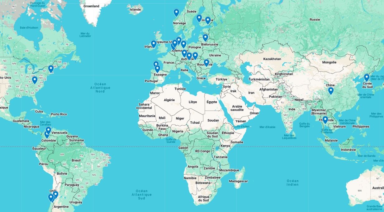 Carte internationale de l'ISEL 2025